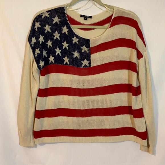 Paper Moon Small stars and stripes cropped pullover sweater - Picture 1 of 7